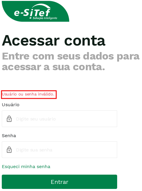 "username or password is invalid." -no-filter