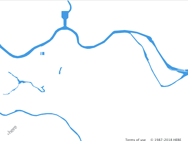 The map after changing the vector base layer style configuration