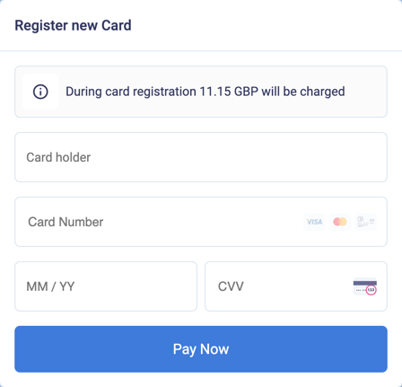 The declined payments and overdue payments will be collected when you add a card to an order