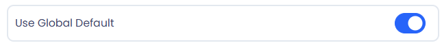 Use Global Default option enabled
