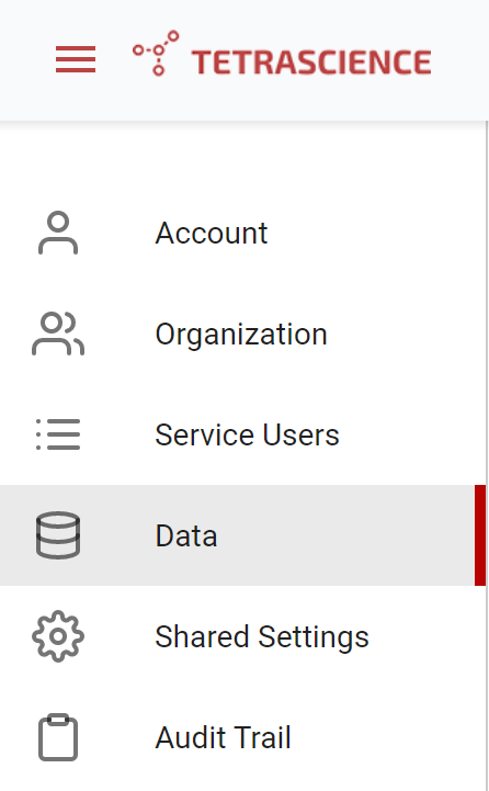 data option on the menu.png Profile Menu