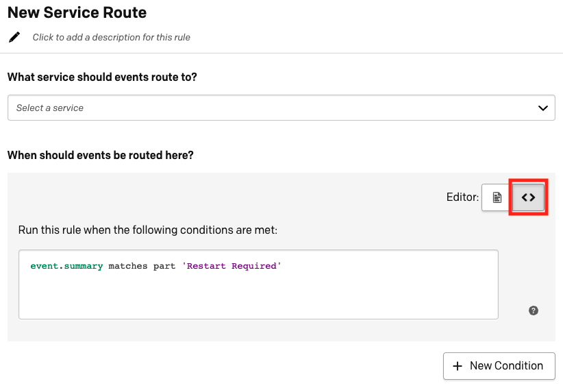 Edit a routing rule using PagerDuty Condition Language (PCL)