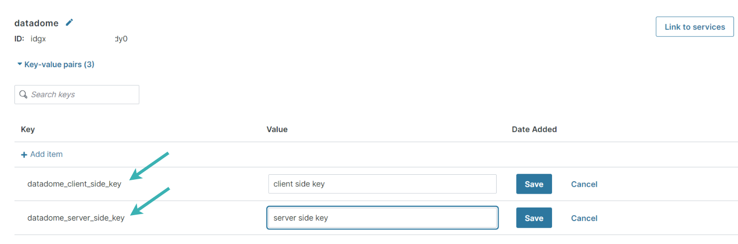 `datadome_server_side_key` and `datadome_client_side_key`