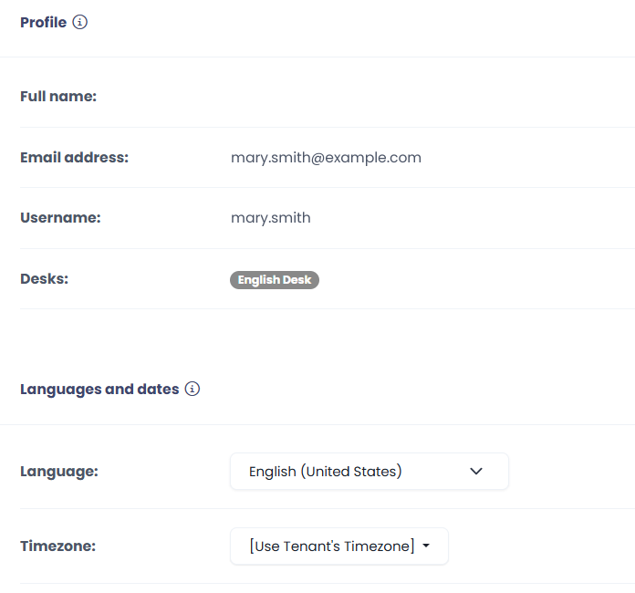Screenshot of User Profile