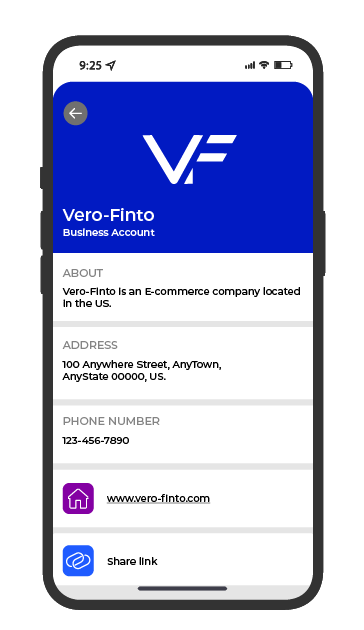 A screenshot of Viber's Business Info Page available to end users.