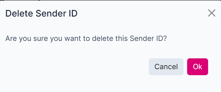 Figure 86: A confirmation pop up.