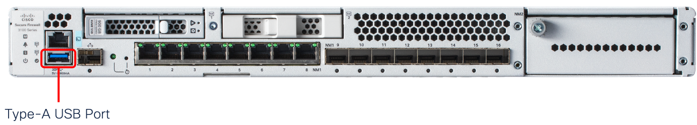 Figure 2: Secure Firewall 3100 Front-Panel USB Port