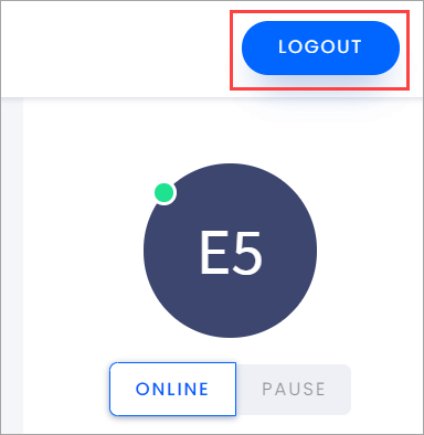 Screenshot of the **Logout** option