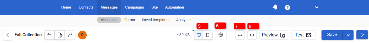 Email Management Panel