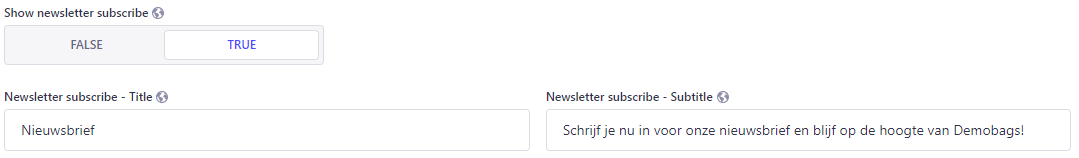 Configure newsletter footer