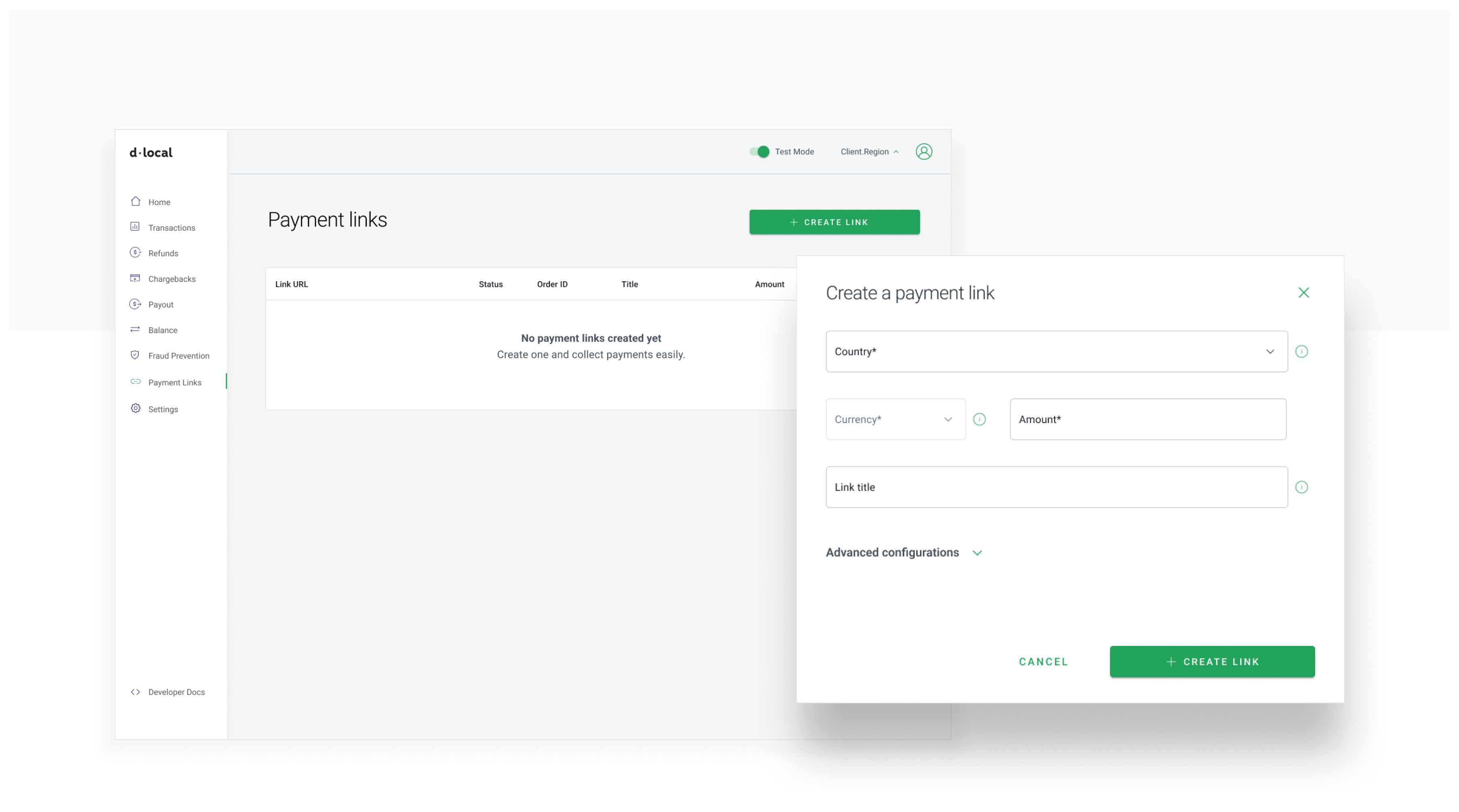 dLocal Merchant Dashboard