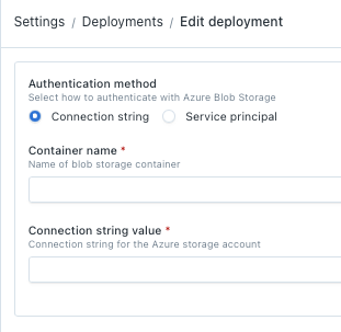Azure Data Store Connection String Wizard
