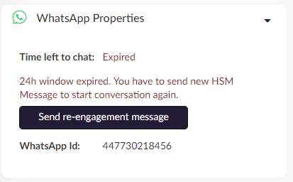 Chat agents prompt to re-engage if the conversation window has lapsed