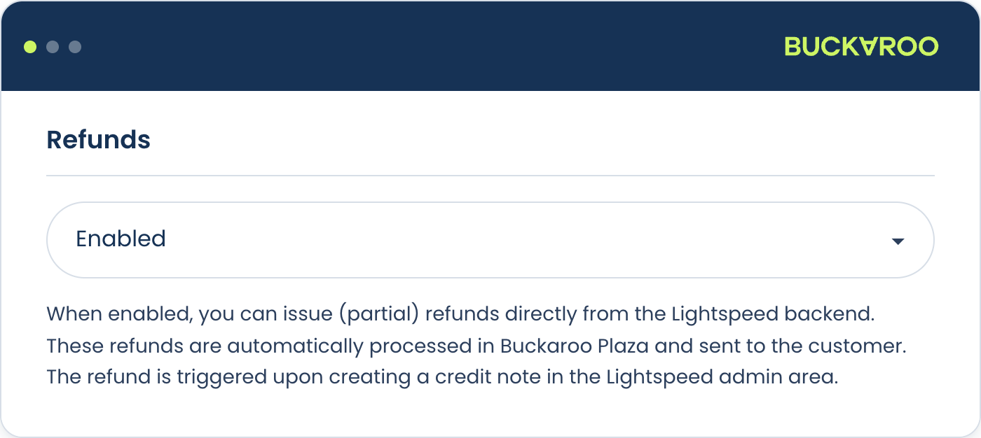 Lightspeed app refunds enabled