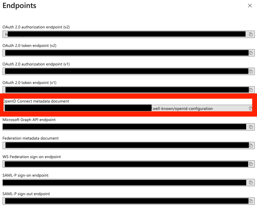 OpenID Connect metadata document