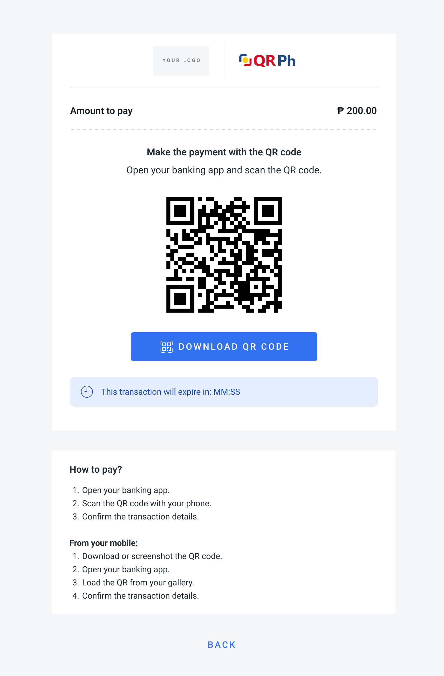 Nequi QR UI built with the information in the example above.