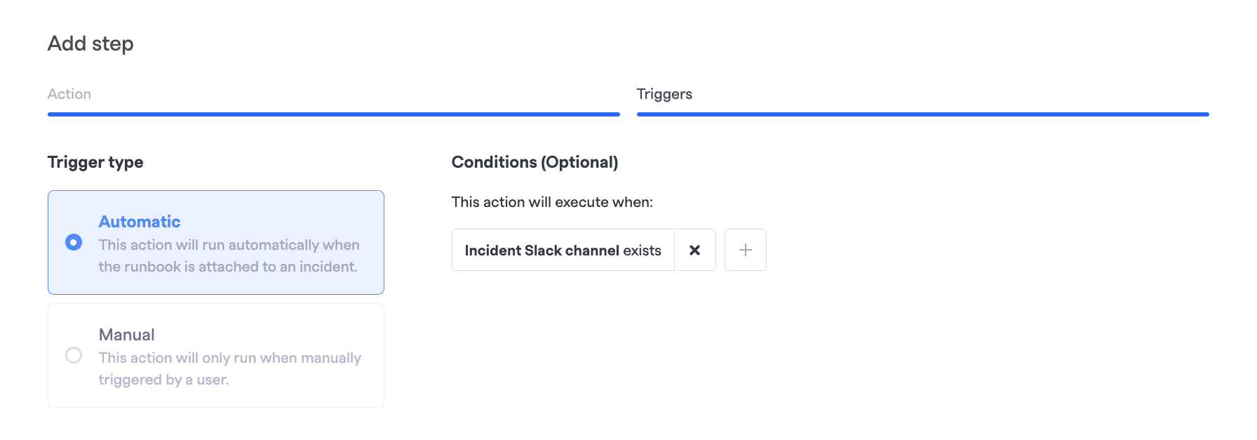 Ensuring the channel exists before this step runs