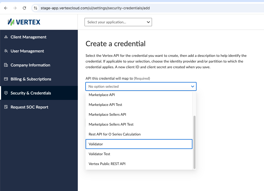 API Credentials