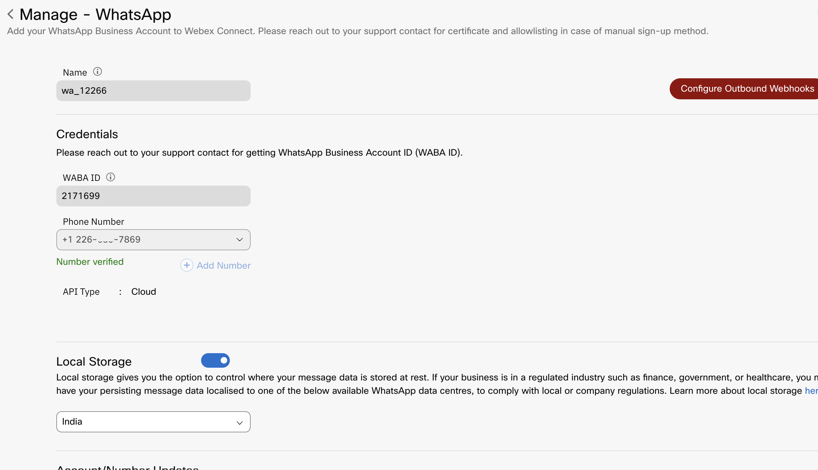 Localization using Embedded Sign-up 