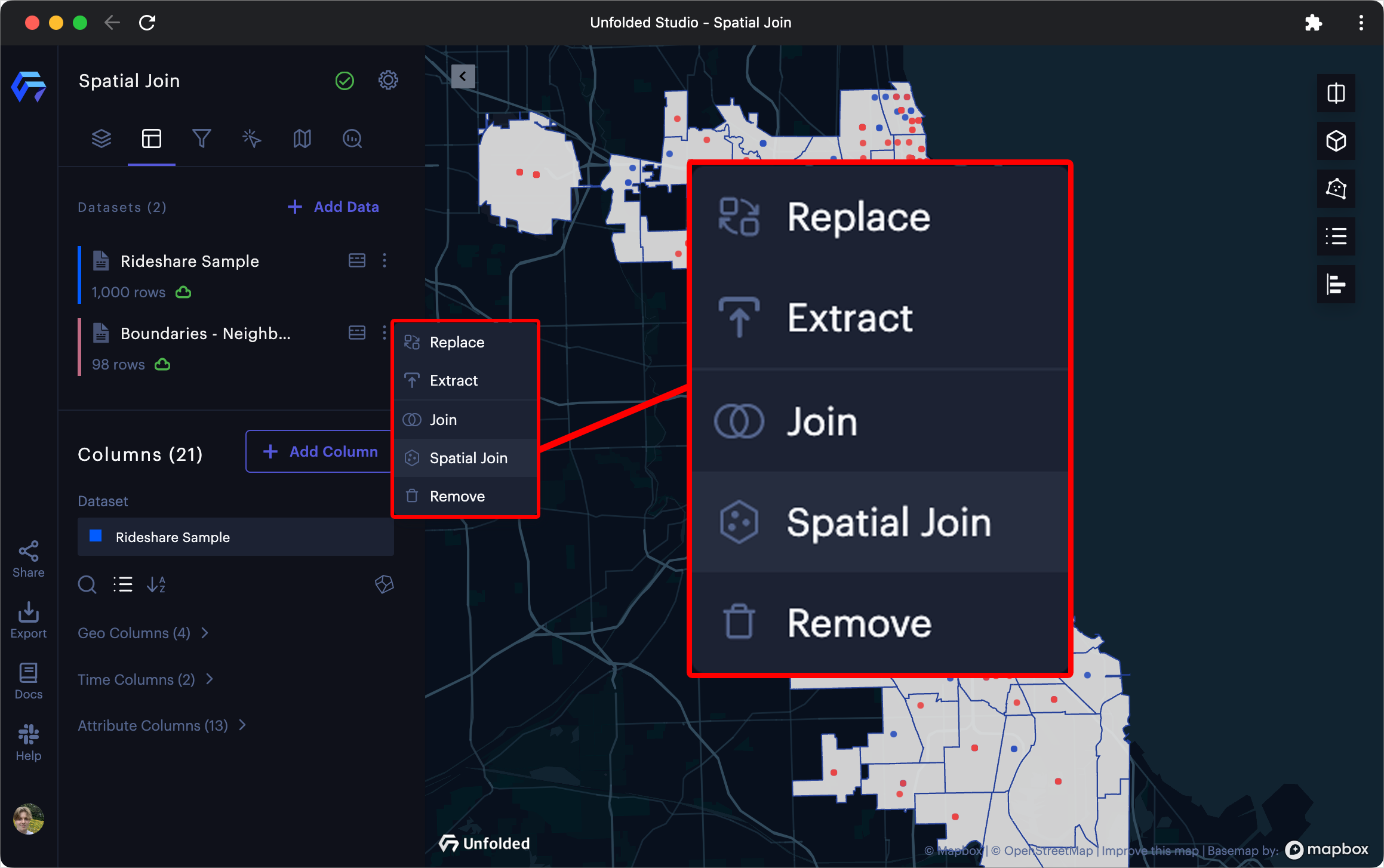 The Spatial Join button.