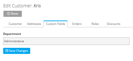 customfields.png An example of Custom Fields in the Edit Customer settings