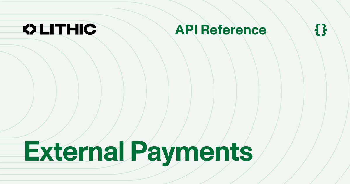 Settle external payment