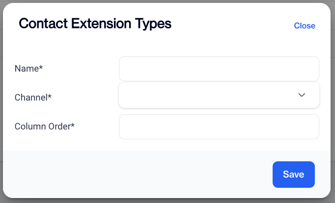 Contact Extension Types