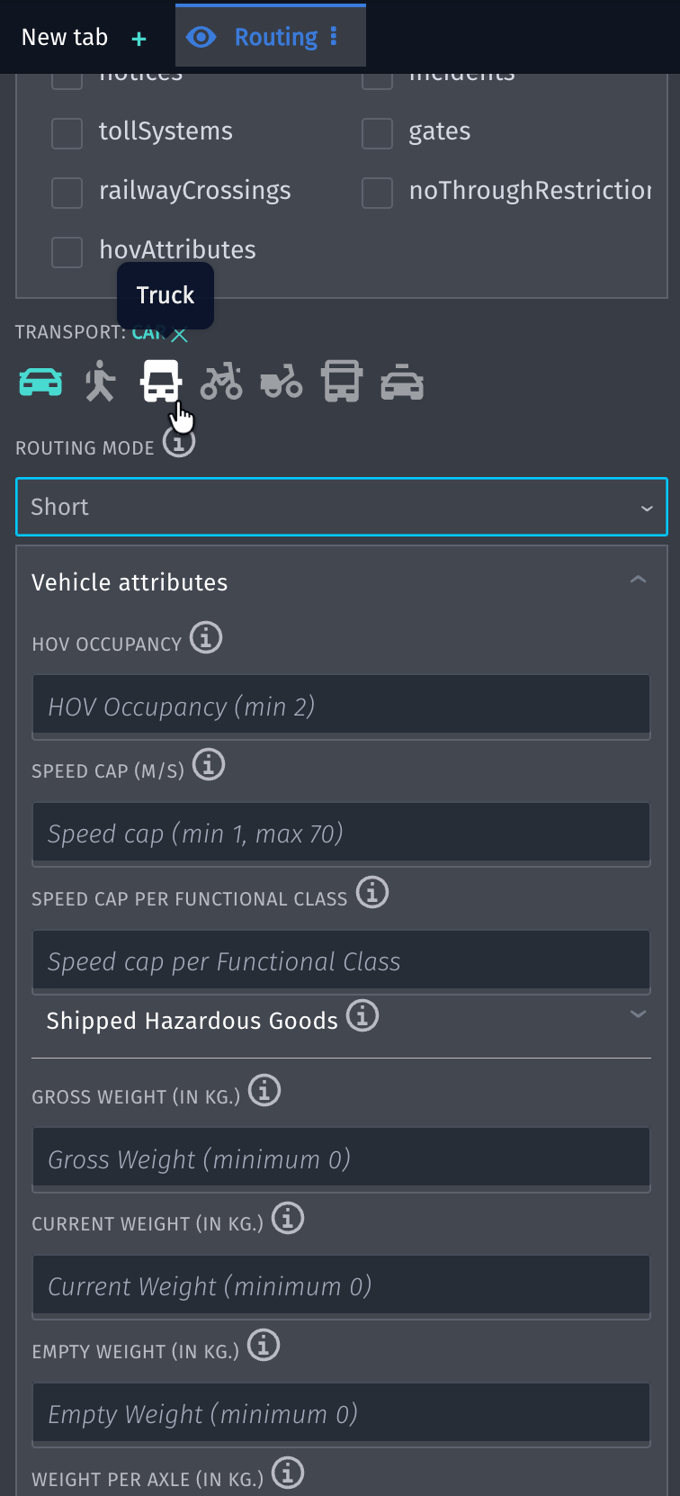 Routing options