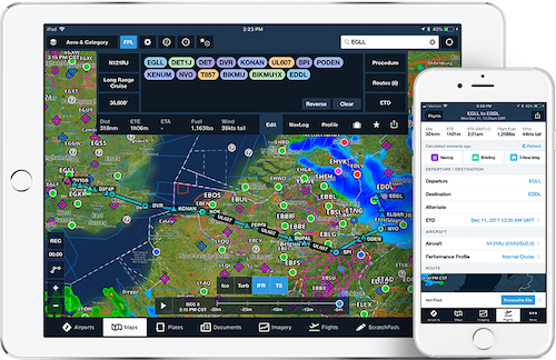 ForeFlight guidance app for manned aircraft.  Source: foreflight.com
