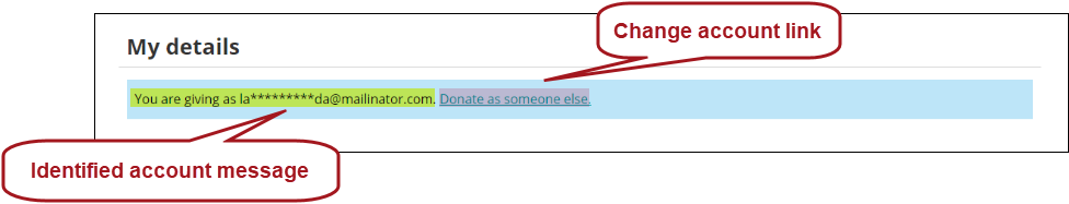 Identifying the account message