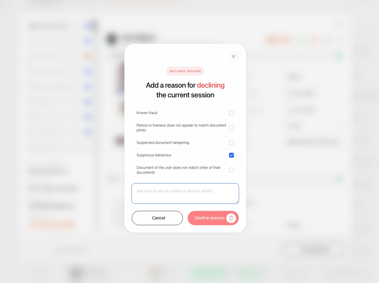 Decline Modal