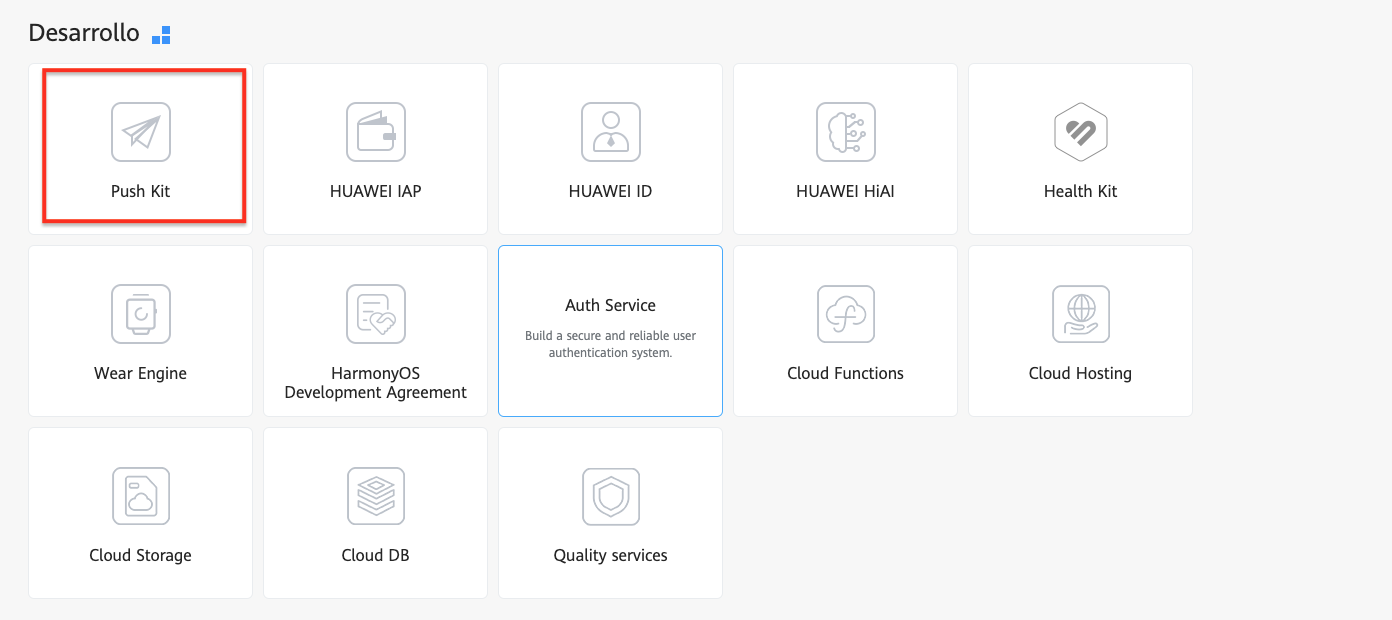 Huawei developer console