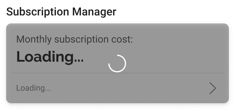 Widget with loading state