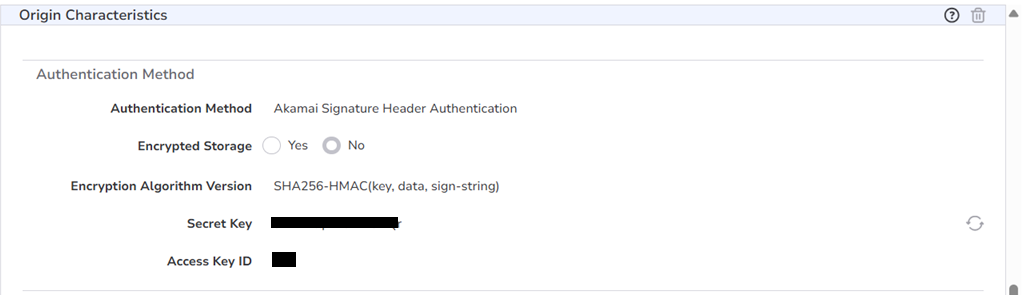 Example of Akamai signature header authentication.