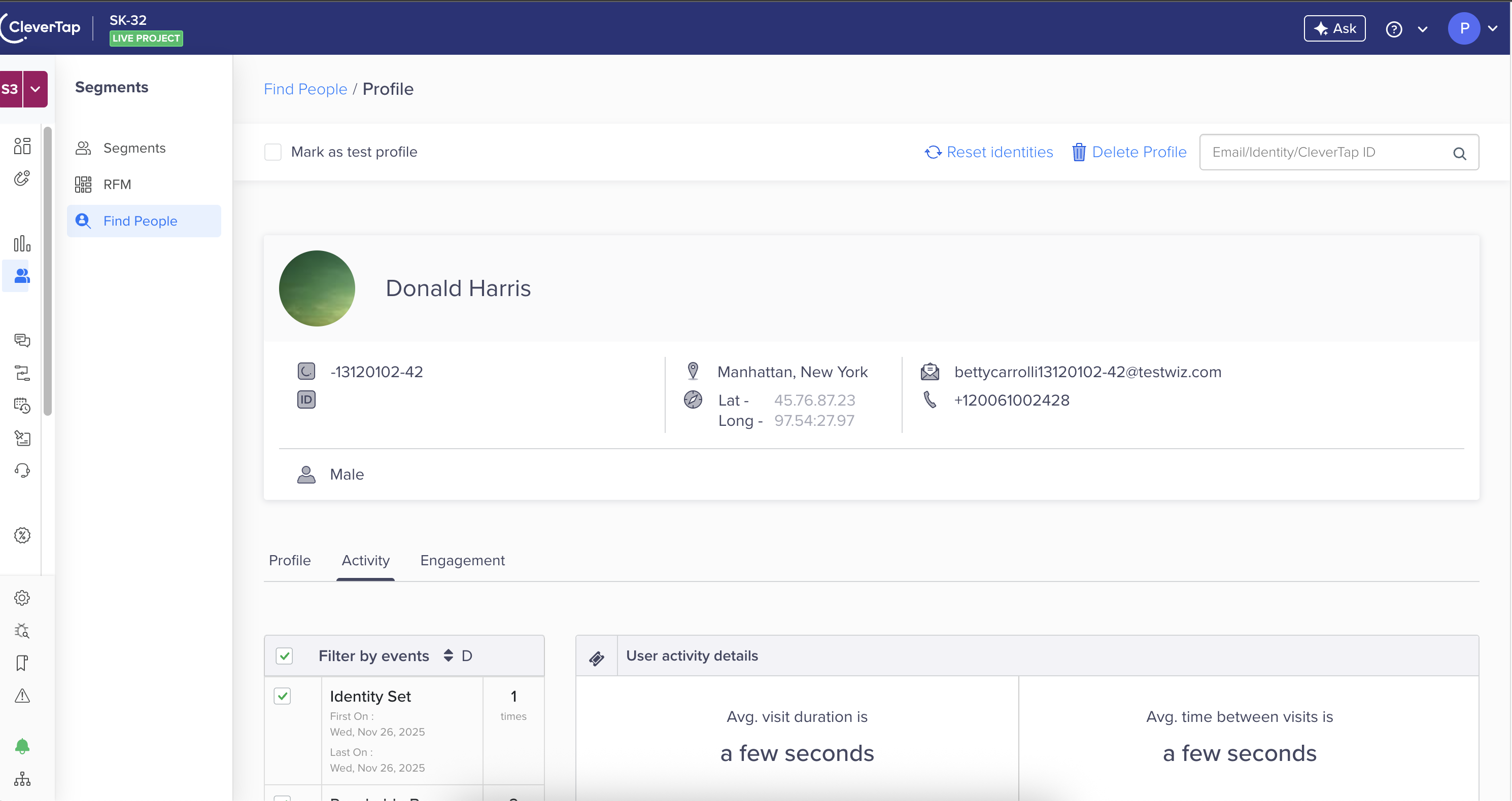 CleverTap User Profile