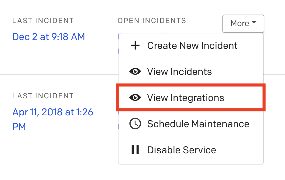 View integrations