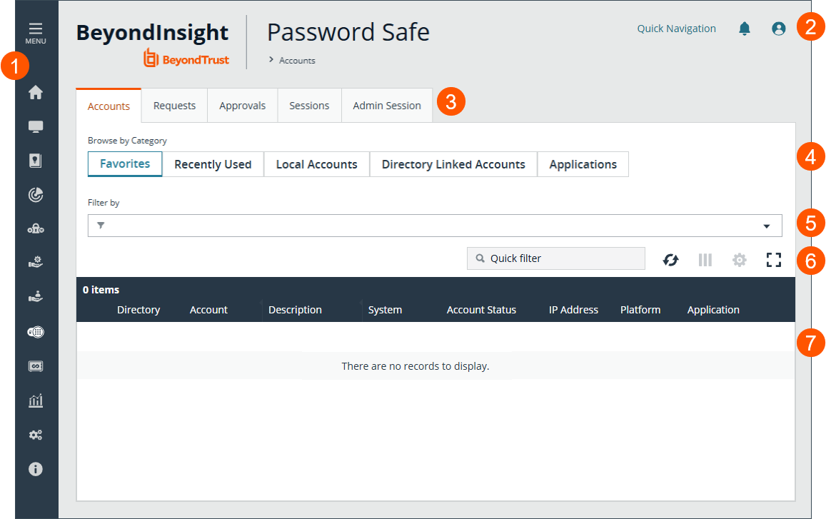 Password Safe for On-Prem home page