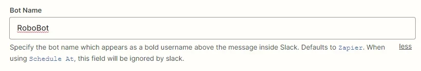 bot name