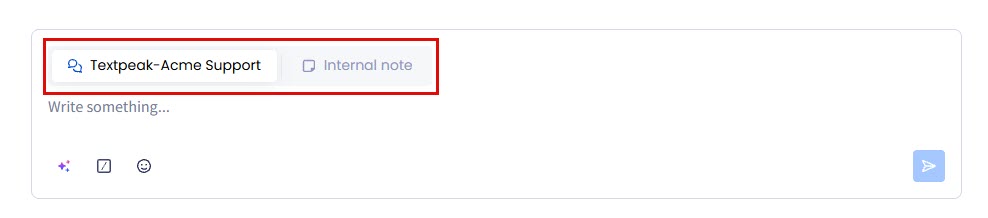 Screenshot of the Sender Profile and Internal note tabs