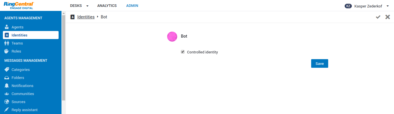 Changing the Bot Identity