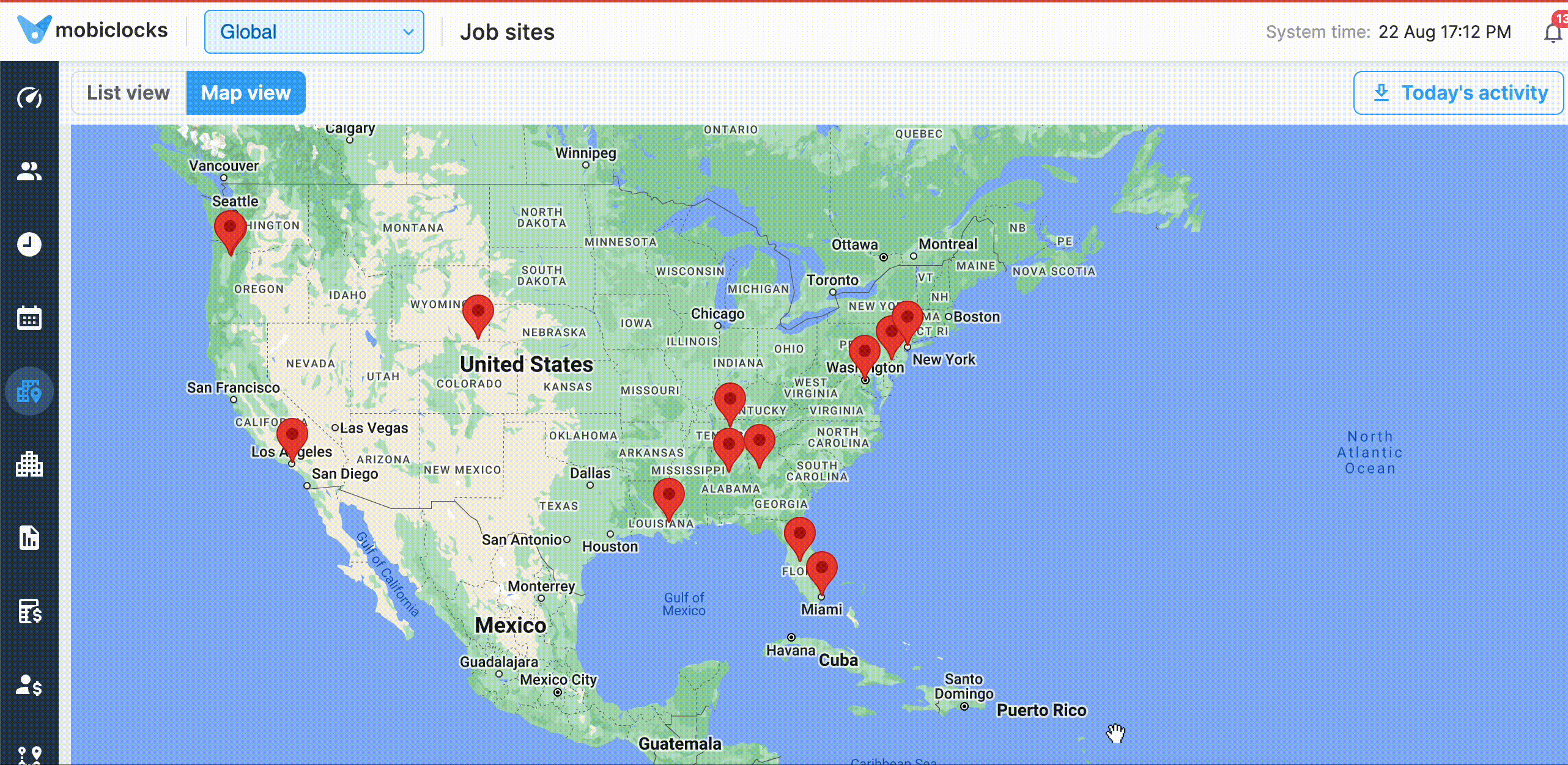 job site map view