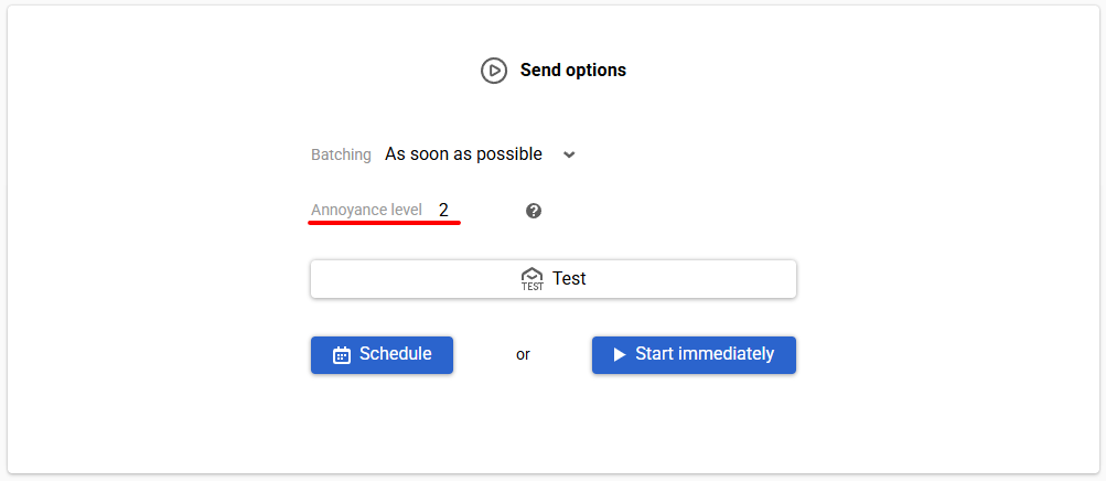 Annoyance Level Screen