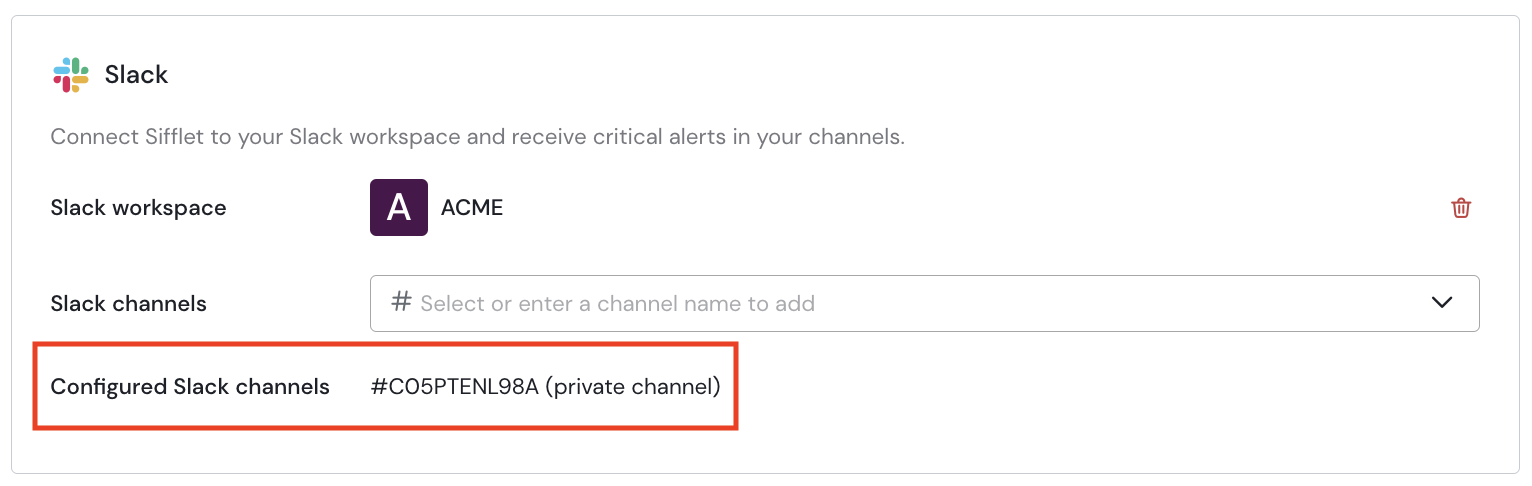 Configured Private Channel