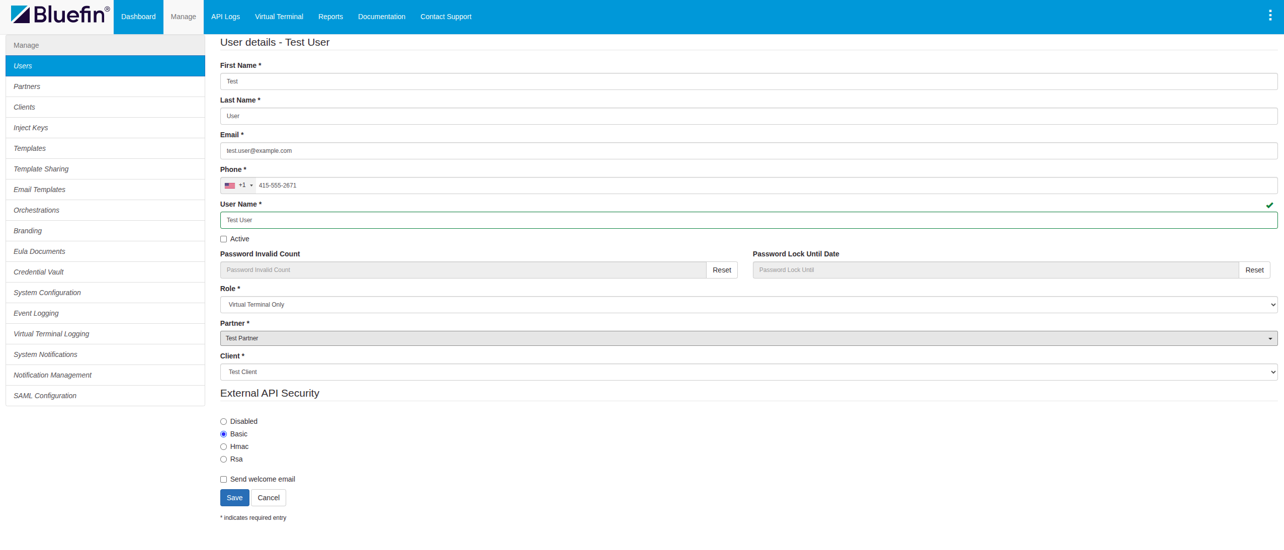 ShieldConex® Portal | Adding Virtual Terminal User