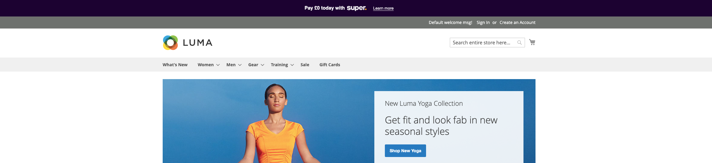 Storefront banner