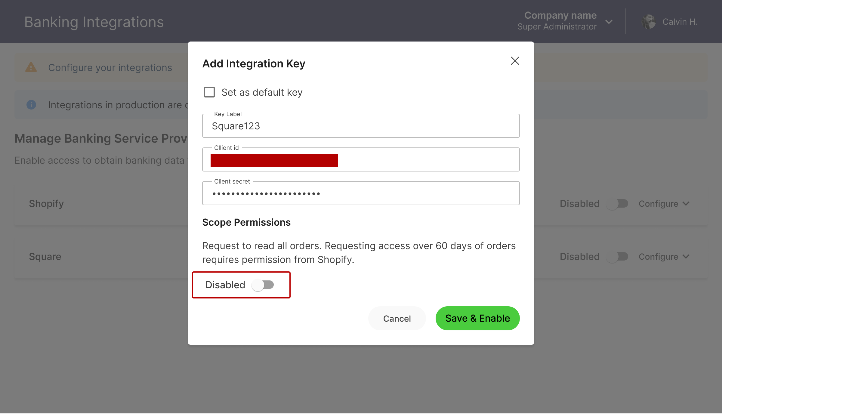 Railz Manage Commerce Integration. Click to Expand.