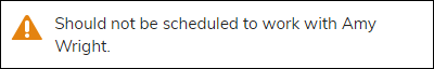 Viewing an Account Alerts - Warning alert example