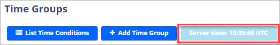 Screenshot of the **Server time** option