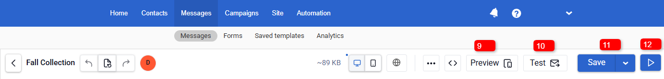 EmailEmail preview Management Panel