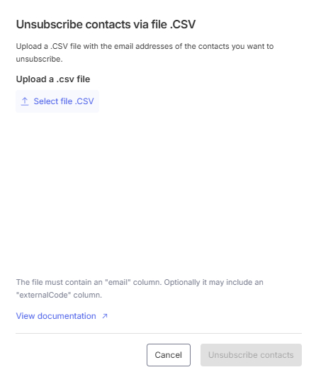 unsubscribe contacts